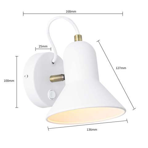 Light Prestige Kinkiet Astama biały 1xE27