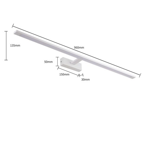 Light Prestige Kinkiet Isla XXL biały 96 cm IP44 LED 4000K