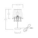 Light Prestige Lampa stołowa Mona czarna 1xE14