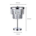 Light Prestige Lampa stołowa Vetro srebrna 1xE14