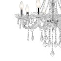 Light Prestige Lampa wisząca Cristallo srebrna 8xE14