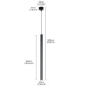 Light Prestige Lampa wisząca Lungo 1 czarna 1xG9