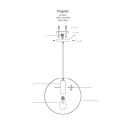 Light Prestige Lampa wisząca Puerto czarna 1xE27