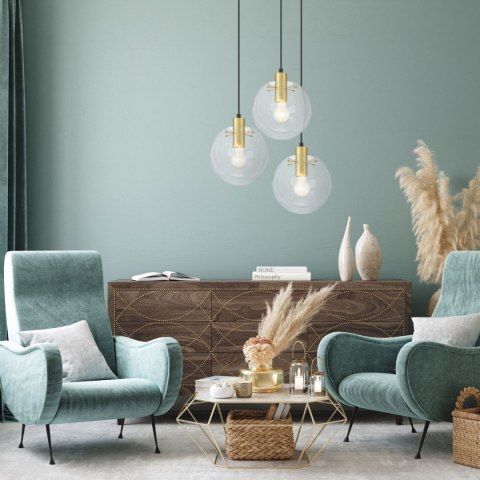 Light Prestige Lampa wisząca Puerto złota 1xE27