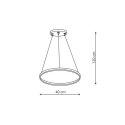 Light Prestige Lampa wisząca Ring 40 cm czarna LED