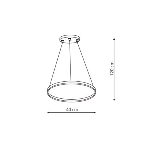 Light Prestige Lampa wisząca Ring 40 cm czarna LED