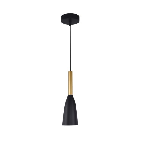 Light Prestige Lampa wisząca Solin 1 czarno-złota 1xE27