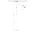 Light Prestige Lampa wisząca do szynoprzewodu Lungo 1 czarna 1F 1xG9