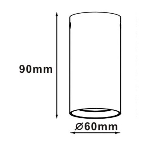 Light Prestige Tuba natynkowa Manacor 9 cm biało - czarna 1xGU10