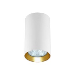 Light Prestige Tuba natynkowa Manacor 9 cm biało - złote 1xGU10