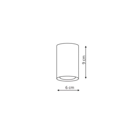 Light Prestige Tuba natynkowa Manacor 9 cm biało - złote 1xGU10