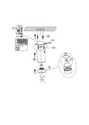 Light Prestige Tuba natynkowa Manacor 9 cm biało - złote 1xGU10