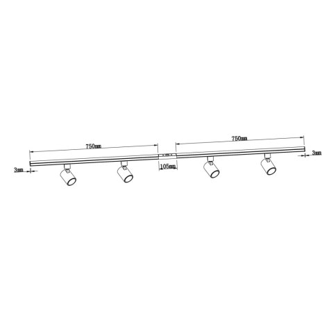 Light Prestige Zestaw oświetlenia szynowego Snow SET 1F biały 4xGU10