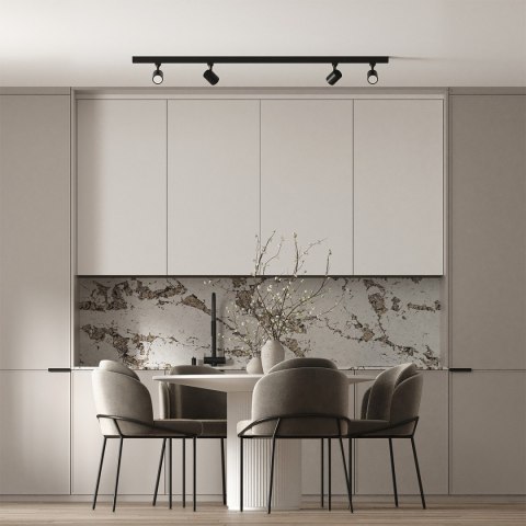 Light Prestige Zestaw oświetlenia szynowego Snow SET 3F czarny 4xGU10