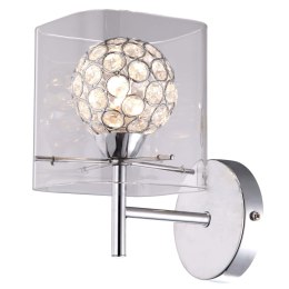 Light Prestige Kinkiet transparentny Spark srebrny 1xG9