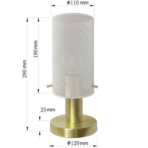 Light Prestige Lampa biurkowa Tirana biała 1xE27