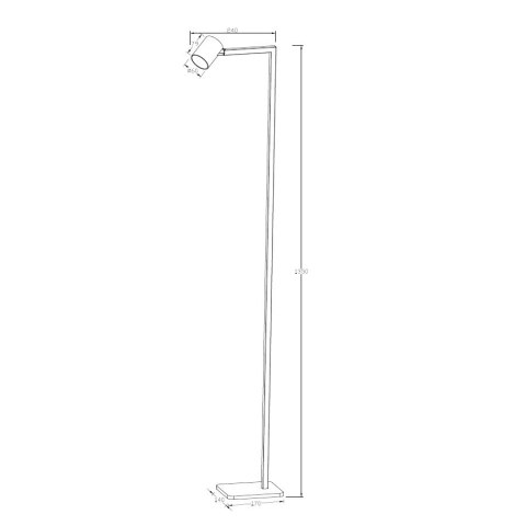 Light Prestige Lampa podłogowa Snow czarna 1xGU10