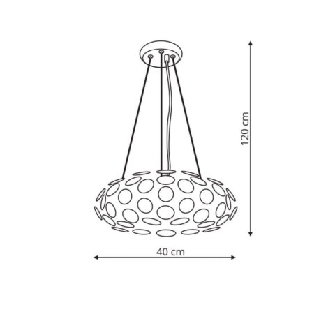 Light Prestige Lampa wisząca Ferrara srebrna 3xE14