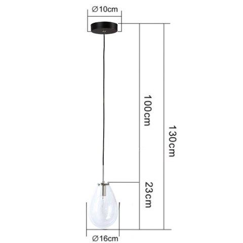 Light Prestige Lampa wisząca Fondi czarna 1xE14