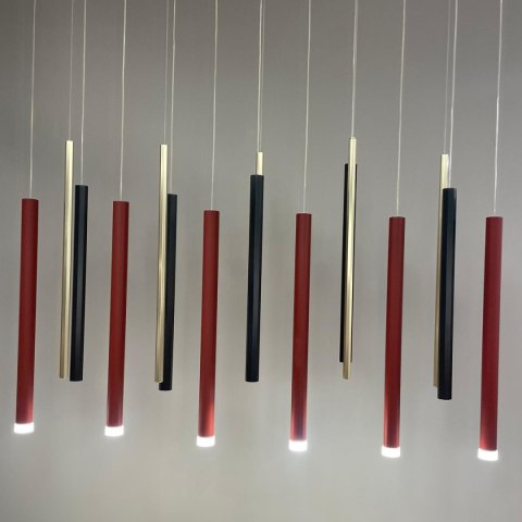 Light Prestige Lampa wisząca Lungo 1 czerwona 1xG9