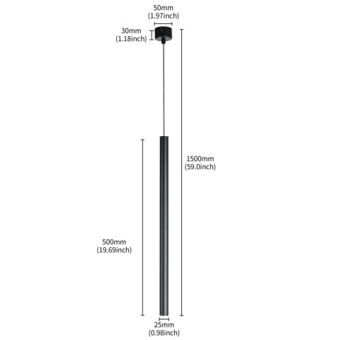 Light Prestige Lampa wisząca Lungo 1 czerwona 1xG9