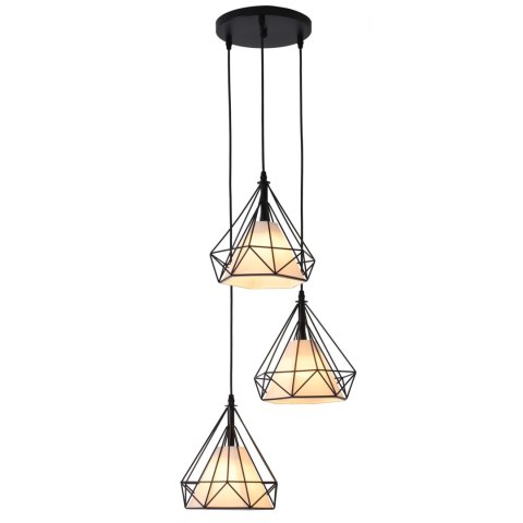 Light Prestige Lampa wisząca Nola czarna 3xE27