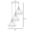 Light Prestige Lampa wisząca Nola czarna 3xE27