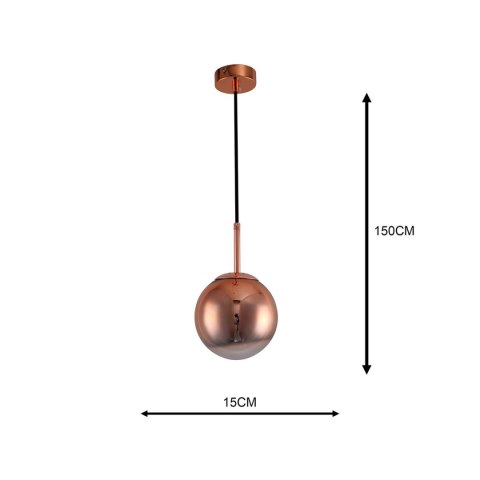 Light Prestige Lampa wisząca Palla miedziana 1xE14