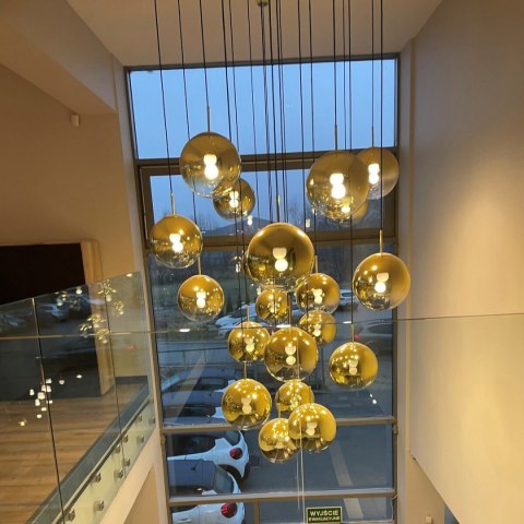 Light Prestige Lampa wisząca Palla złota 1xE14