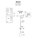 Light Prestige Lampa wisząca Roma 1 czarna 1xE14