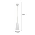 Light Prestige Lampa wisząca Solin 1 biała 1xE27