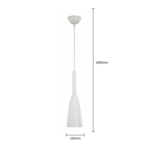 Light Prestige Lampa wisząca Solin 1 biała 1xE27