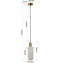 Light Prestige Lampa wisząca Tirana 1 biała 1xE27