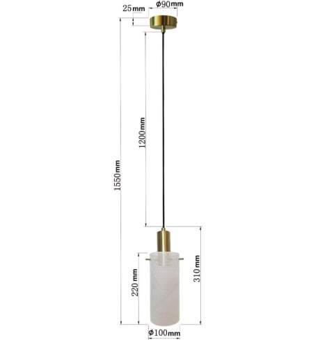 Light Prestige Lampa wisząca Tirana 1 biała 1xE27