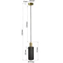 Light Prestige Lampa wisząca Tirana 1 czarna 1xE27