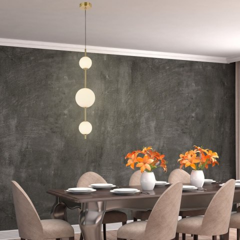 Light Prestige Lampa wisząca pionowa Dorado złota LED CCT