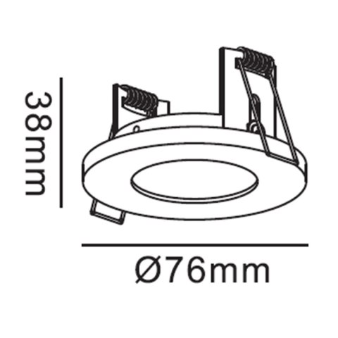 Light Prestige Oczko podtynkowe Lagos czarne IP65 1xGU10
