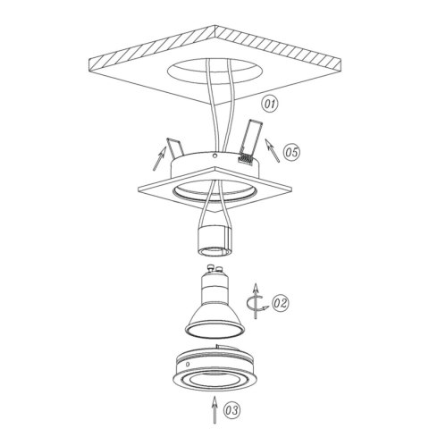 Light Prestige Oczko podtynkowe Lagos czarne IP65 1xGU10