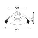 Light Prestige Oczko podtynkowe Orion czarne LED 3000K/4000K
