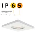 Light Prestige Oczko podtynkowe kwadratowe Lagos białe IP65 1xGU10