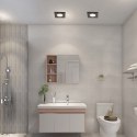 Light Prestige Oczko podtynkowe kwadratowe Lagos czarne IP65 1xGU10