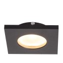 Light Prestige Oczko podtynkowe kwadratowe Lagos czarne IP65 1xGU10