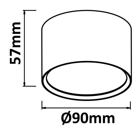 Light Prestige Oprawa natynkowa Kendal biała LED 3000K