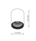 Light Prestige Oprawa natynkowa Zovo czarna LED