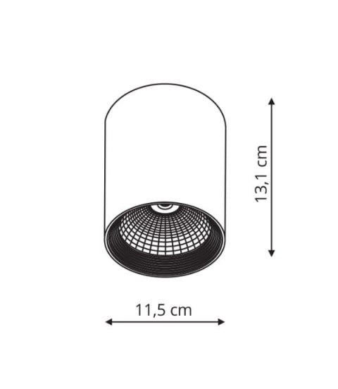 Light Prestige Oprawa natynkowa Zovo czarna LED
