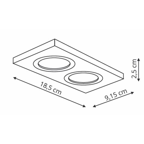 Light Prestige Oprawa podtynkowa Metis 2 biała 2xGU10