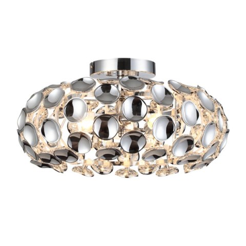 Light Prestige Ozdobny plafon Ferrara srebrny 3xE15