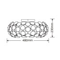 Light Prestige Ozdobny plafon Ferrara srebrny 3xE15