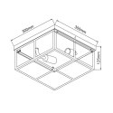 Light Prestige Plafon Monza srebrny 2xE14