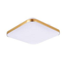 Light Prestige Plafon kwadratowy Babilon 33 cm złoty LED 4000K
